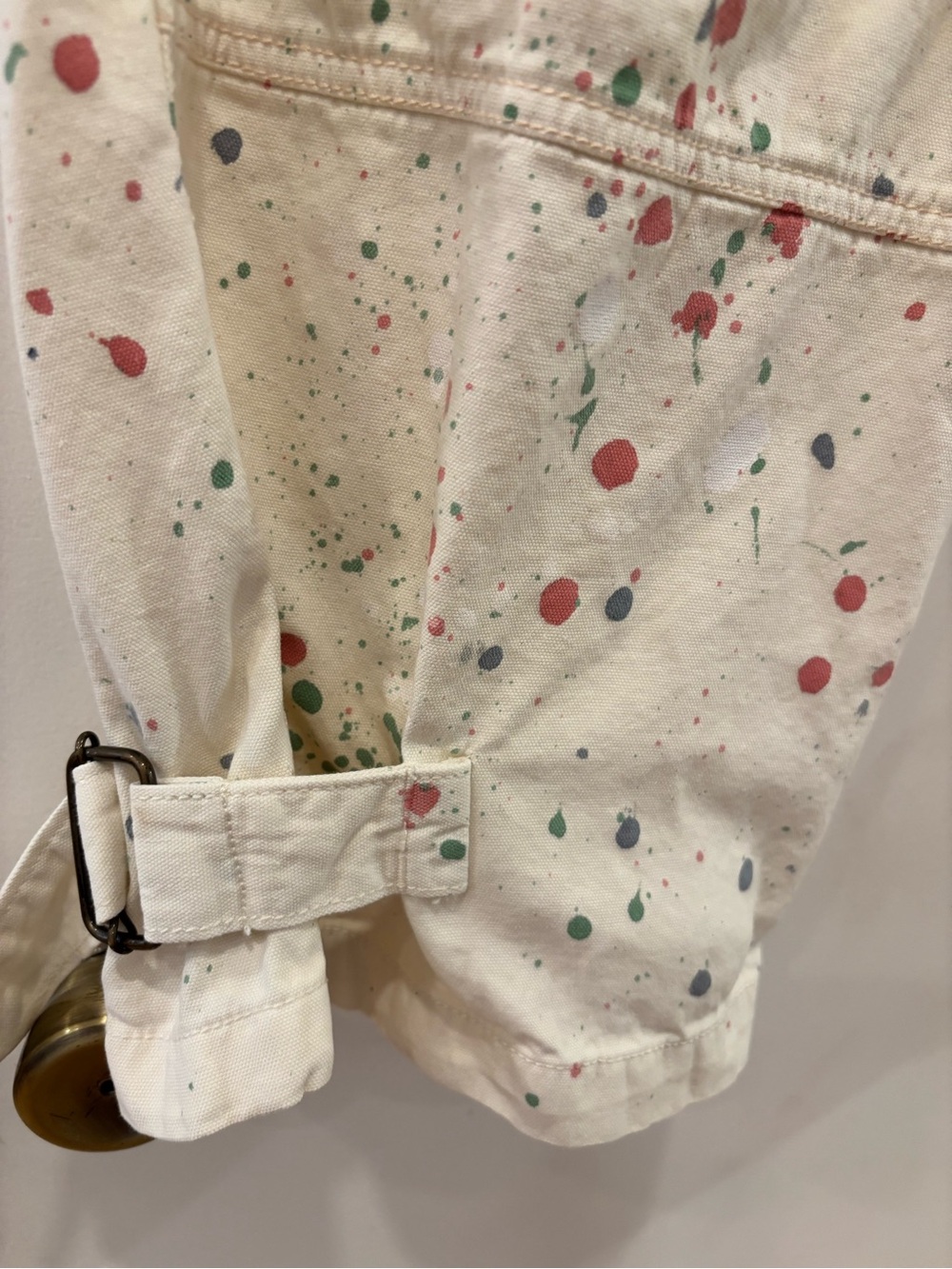 Free People Paint-Splatter oversized Utility Cargo Pocket Pants Cuffed Jeans - Picture 5 of 8